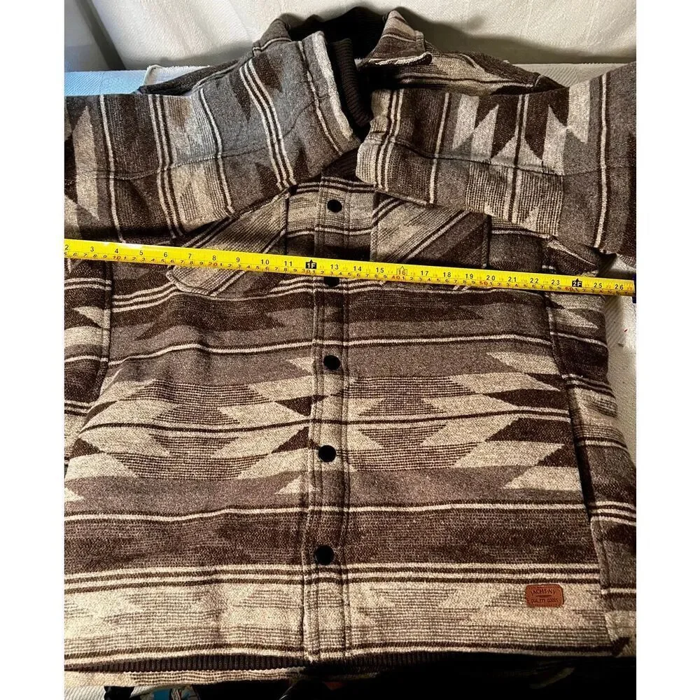 NWT JACHS New York Men's Aztec Sherpa-Lined Shirt Jacket Size XL